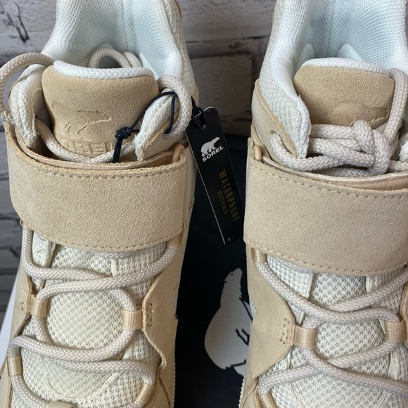 Sorel Womens Out N About Sport Wedge Ankle Boots Cream High Top Size 9 NEW - Picture 4 of 9